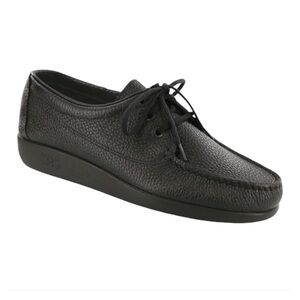 USA SAS Amigo 40 Black Leather Lace Up Shoes MEN'S Size 10M Handsewn Pebbled